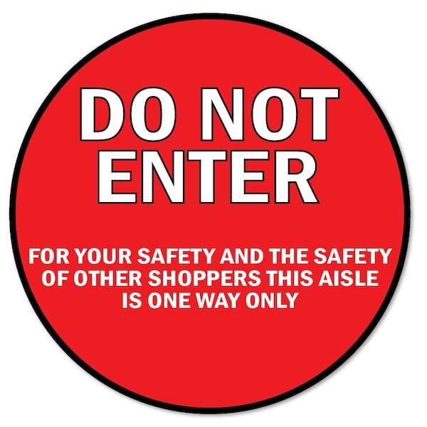 Do Not Enter Arrow Non-Slip Floor Graphic, 12PK, 16 in L, 16 in H, FD-C-16-12PK-99980